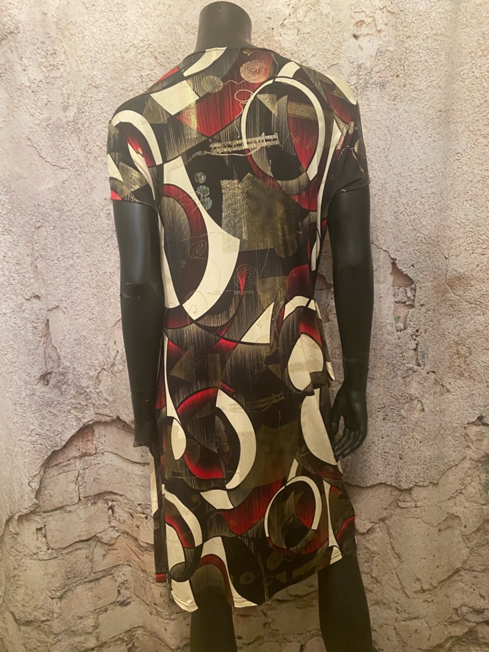 Joseph Ribkoff Multi Coloured Rouched Stretch Dress - Picture 6 of 10